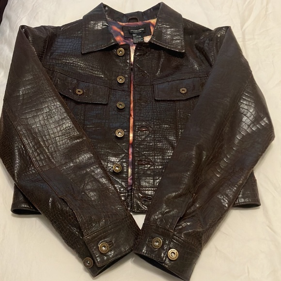 Vintage Jane Doe Collection Embossed Leather Jacket, Sz S - Picture 10 of 15